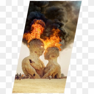 Close - Burning Man Sculpture Burning Clipart