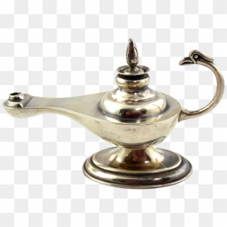 Vintage Sterling Silver Aladdin - Silver Arabian Oil Lamp Clipart