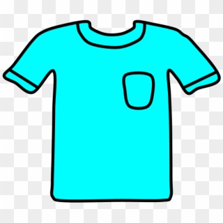 T-shirt, Pocket, Bright Blue, Png Clipart