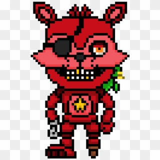 Rockstar Foxy - Fnaf Pop Pixel Art Clipart