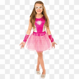 Kids Spider Girl Pink Tutu Dress Costume - Costume Clipart