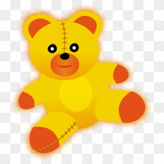 Small - Yellow Teddy Bear Clipart - Png Download