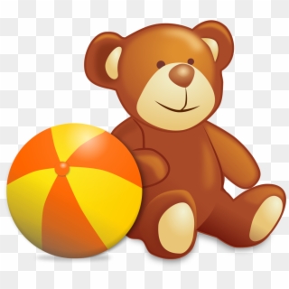 Teddy Bear With A Ball - Juguetes Osos De Peluche Clipart