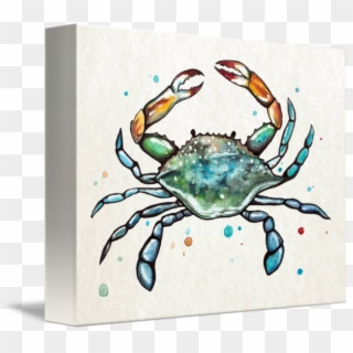 Maryland Blue Crab In Watercolor By Cheryl Marie - Maryland Blue Crab Painting Clipart