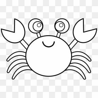 Crab Clipart Black And White - Png Download