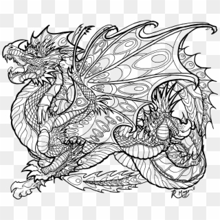Mythical Dragon Dragon Coloring Pages Clipart