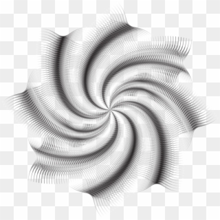 Black And White Abstract Art Line Art Drawing - Spiral Clipart