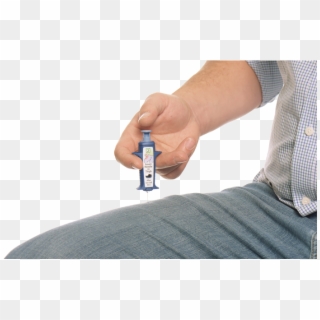 Holding By The Finger Grips, Slowly Insert The Needle - Health Care Provider Clipart