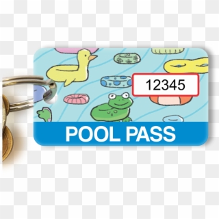 Pool Pass Tag With Consecutive Numbers - Pool Passes Clip Art - Png Download