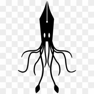The Squid And Its Ink - Abstract Squid Clipart