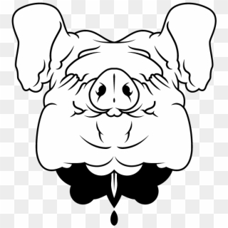 Freeuse Pig Head Drawing Com Free - Dead Pig Head Drawing Clipart