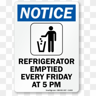 Cleaning Clipart Clean Student Desk - Fridge Will Be Cleaned Every Friday - Png Download