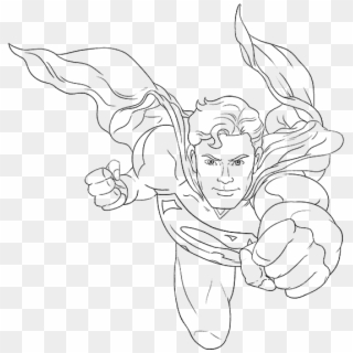 Superman Sketch - Drawing Clipart