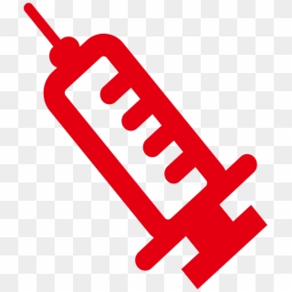 Vector Syringe Red Medical Symbol - Syringe Vector Red Png Clipart