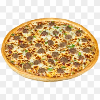 Pizza With Bacon Chicken And Meatballs , Png Download - Beef And Mushroom Pizza Png Clipart