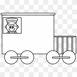 Train Driver Clipart Black And White - Png Download