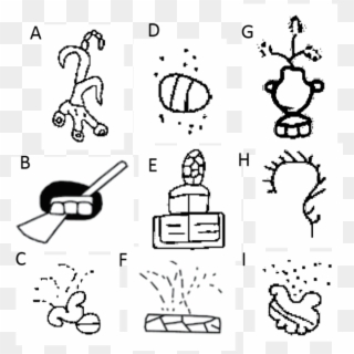 Example Of Aztec Writing, Which Parents Taught Their - Line Art Clipart