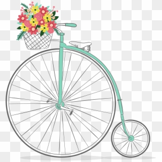 Bicycle Clipart Happy Birthday - Romantic Bike Clipart Png Transparent Png
