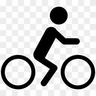 Man Riding A Bicycle Comments - Person Riding Bike Icon Clipart