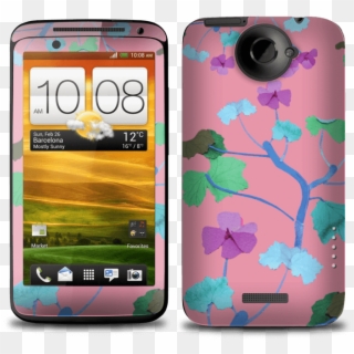 Pink & Colorful Flowers Skin One X - Htc One X Clipart