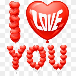 I Love You Balloons Png Clipart Picture - Valentines Day Graphics Transparent Png