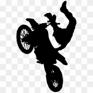 Motorcycle Stunt Riding Motocross Silhouette - Silhouette Motocross Png Clipart