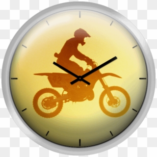 Sunset Silhouette - Wall Clock Clipart