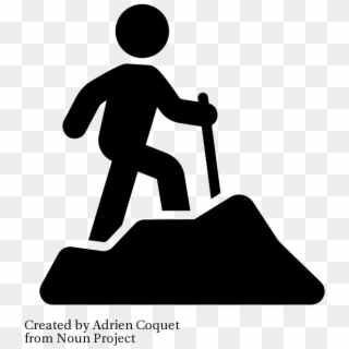 Hiking Icon - Icon People Hiking Clipart