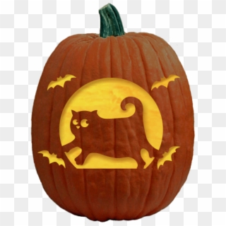 Bat Cat Pumpkin Carving Pattern - Pumpkin Easy Carving Bat Clipart