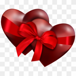 Two Heart With Ribbon - Two Heart Png Images Hd Clipart