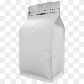 125g Flat Bottom Coffee Bag With Pocket Zip With One-way - White Coffee Bag Clipart