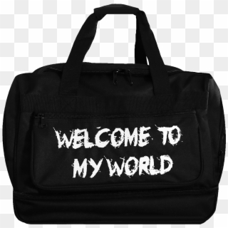 5% Welcome To My World Gym Bag - Hand Luggage Clipart