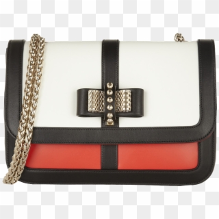 Christian Louboutin Sweet Charity Black White Red Leather - Shoulder Bag Clipart