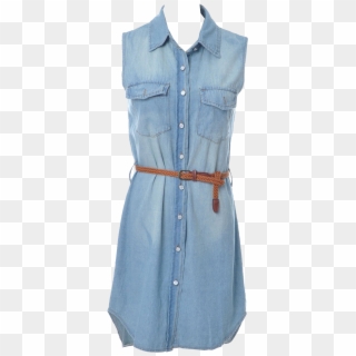 Anna Kaci S M Fit Light Blue Faded Denim Button Down - Light Blue Button Down Dress Clipart