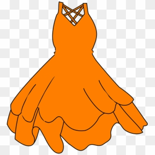 Dress Orange Clothing Women Hangers Sleeveless - Blue Dress Clipart - Png Download
