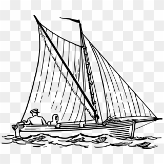 Yacht Png Kensuke's Kingdom - Boat Drawing On The Sea Clipart