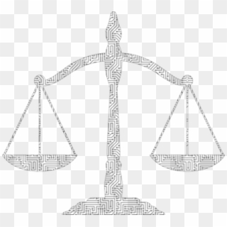 Scales Of Justice Free Clip Art - Electronic Circuit - Png Download