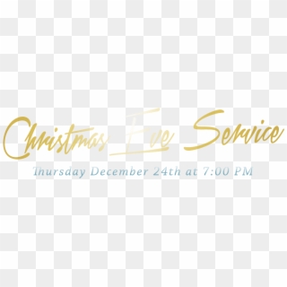 Christmas Eve Banner Text - Calligraphy Clipart