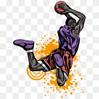 Player Slam Dunk People - Basketball Player Graphics Png Clipart