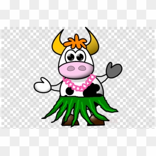 Cow In Skirt Clipart Cattle Grass Skirt Clip Art - Fortnite Logo For Youtube - Png Download