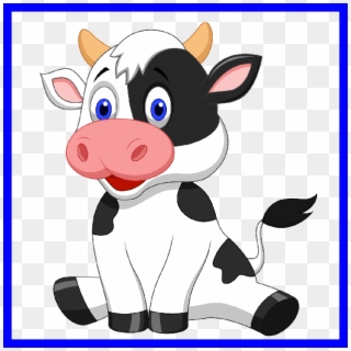 Clipart Cow Transparent Background - Baby Cow Clipart - Png Download