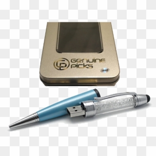 Stylish Crystal Ballpoint Usb Pen With 16gb Flash Drive - Usb Pen Gif Clipart