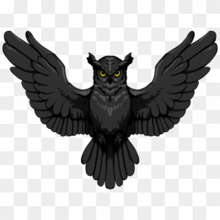 Vector Black And White Library Dark Owl By Joe - Owl Black Png Clipart