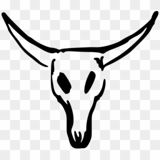Skull Cattle Free Vector Graphic On Pixabay - Cow Skull Drawing Easy Clipart