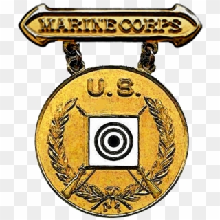 Former Usmc Gold Rifle Marksmanship Competition Badge - Marine Corps Rifle Match Clipart