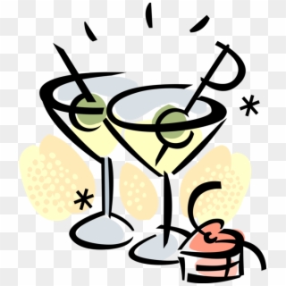 Vector Illustration Of Alcohol Beverage Martini Cocktails - Mixgetränke Clipart - Png Download