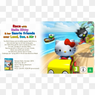 Race With Hello Kitty & Her Sanrio Friends Over Land, - Cartoon Clipart