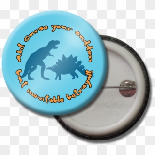 Dinosaurs Button Pin - Circle Clipart