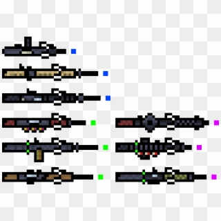 Color Tier Weapons For Top Down Shooter - Graphics Clipart