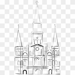 Louis Cathedral Vector Clip Art - Medieval Architecture - Png Download